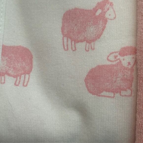 Carter's Just One You Baby Girls Pink Lamb Bath Towels - hooded & bath - Picture 5 of 8